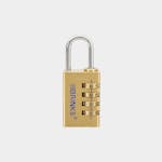 BRINKS 30mm Solid Brass 4-Dial Resettable Padlock