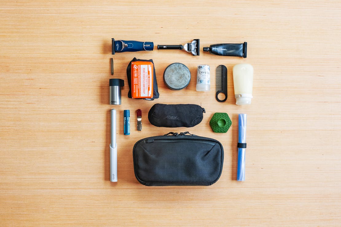 Digital Nomad Packing List Mens Toiletries Flatlay